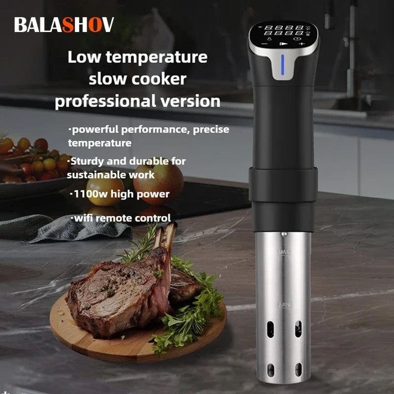 1100W Kitchen Sous Vide Cooker LCD Touch Digital Display Immersion Circulator Accurate Cooking appliances Vacuum Slow Cooker Zpaxo