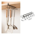 Cabinet Storage Rack Multifunctional Wardrobe Organizing Rack 6/12 Hooks Kitchen Cup Holder No Punching Storage Rack Organizer Zpaxo 12 hook-black