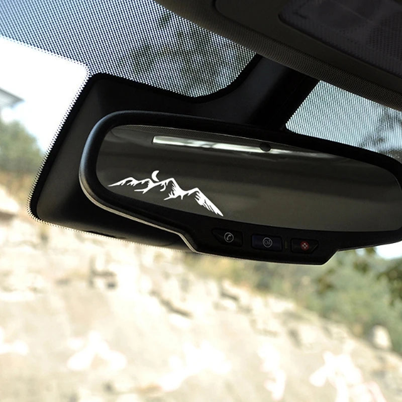 Mountain Moon PVC Stickers – Car, Laptop, Helmet & Phone Decals