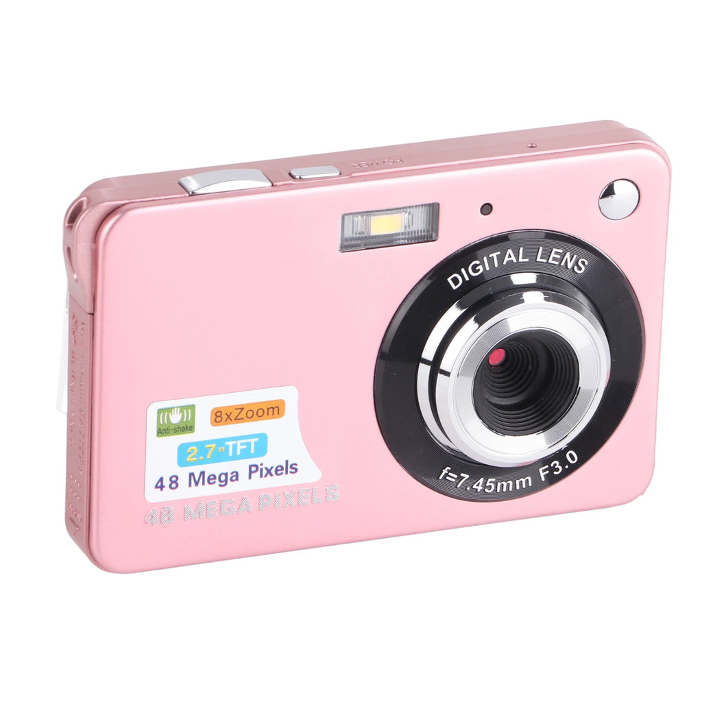 4K Digital Camera 48MP LCD Display 8x Zoom Anti Shake Vlogging