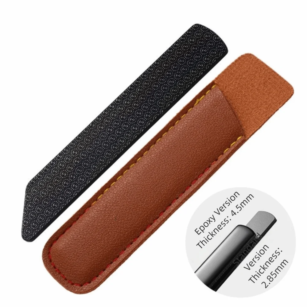Dead Skin File Nano Grinding Strip Sheath Exfoliation Foot Nail Handle Zpaxo Leather Box
