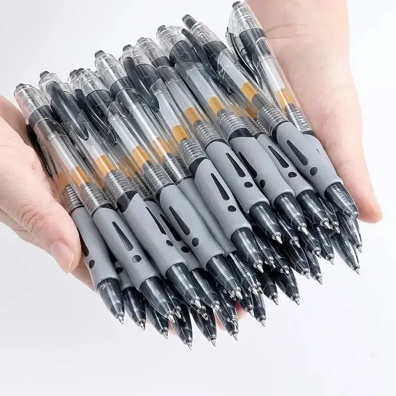 Retractable Gel Pens 6/12 Pack – Black, Red & Blue Ink 0.5mm