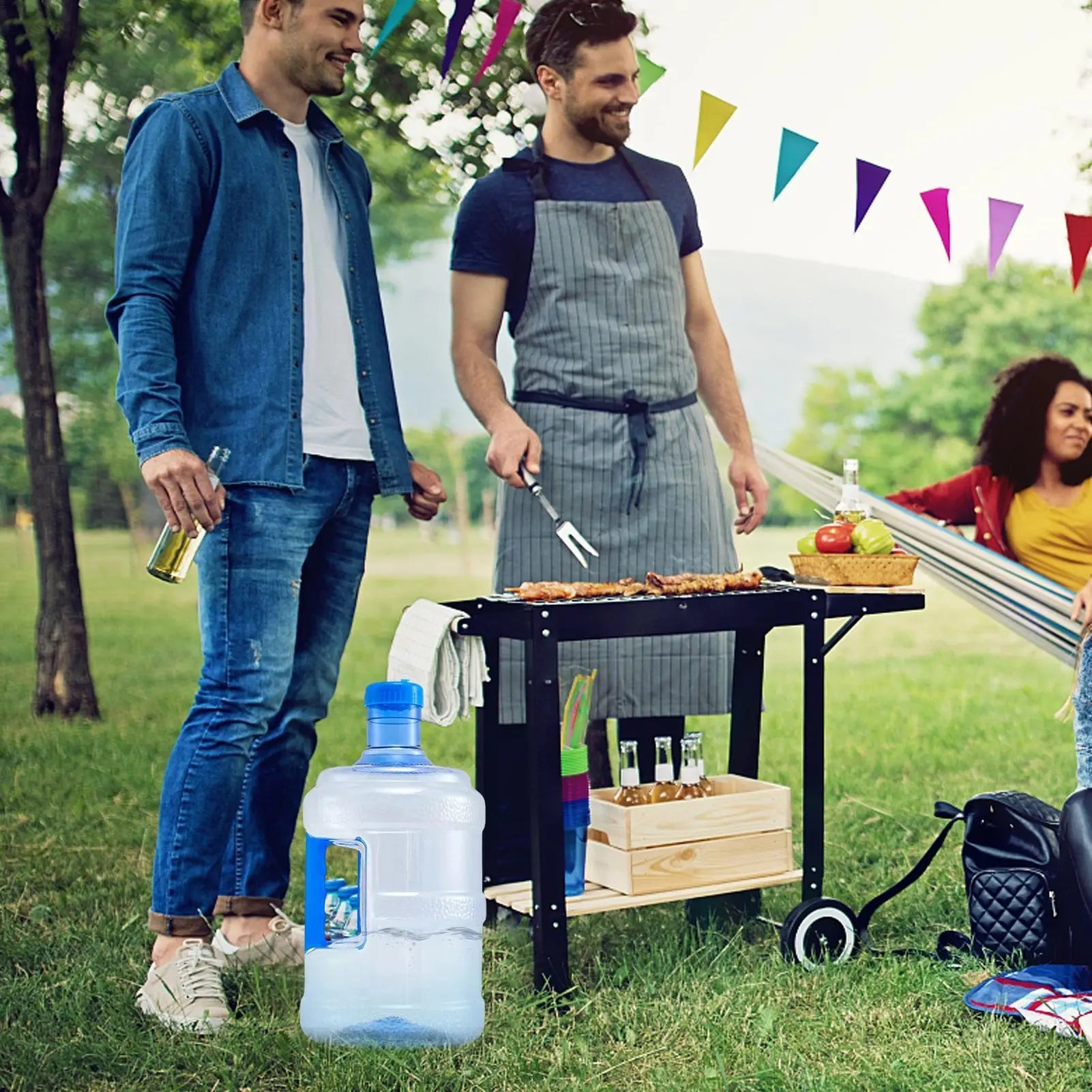 Multifunctional 7.5/5L Camping Water Storage Water Pitcher with Handle sturdy Canteen portable for Picnic Outdoor Hiking Camping Zpaxo