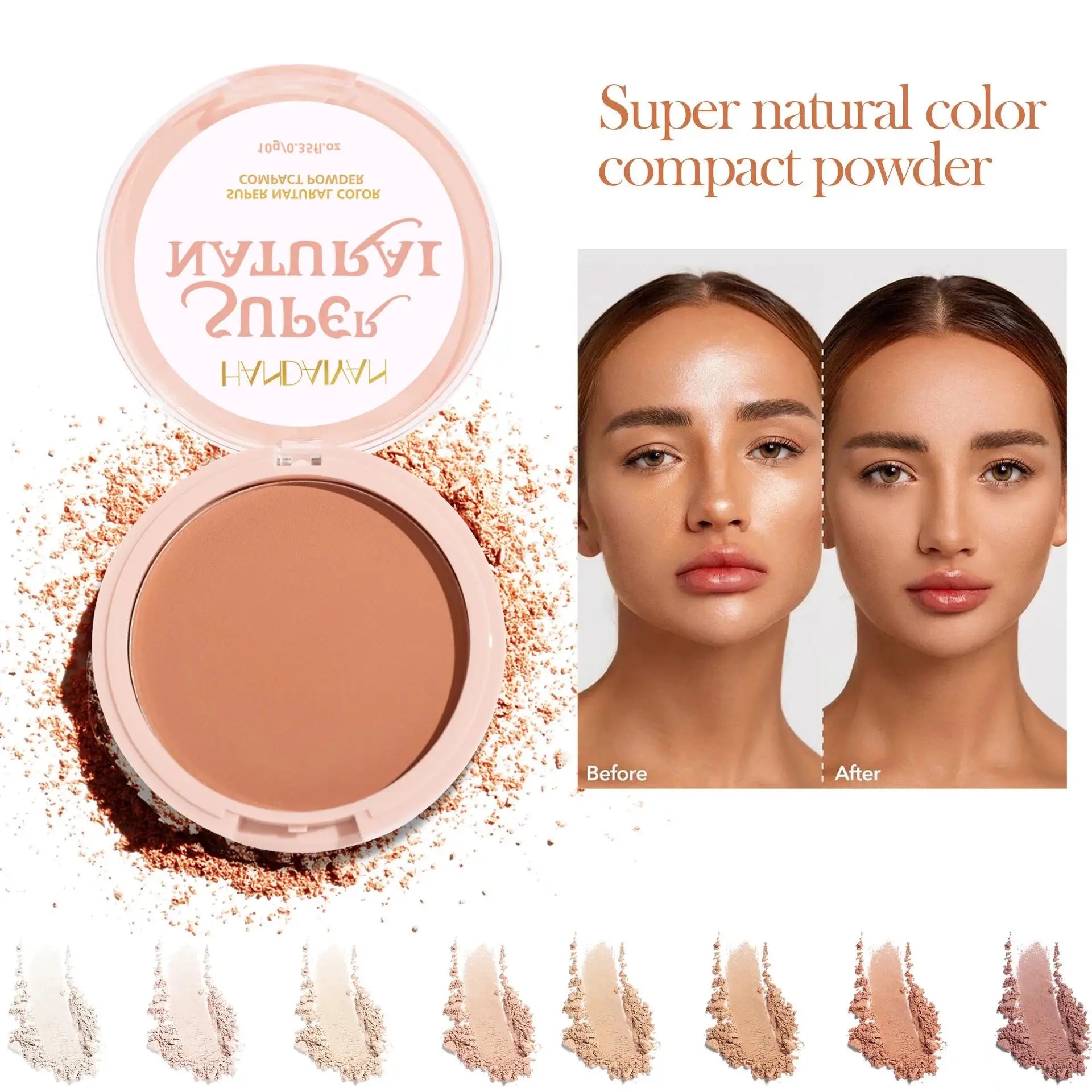 8 Colors Matte Face Pressed Powder 24 Hours Oil Control Natural