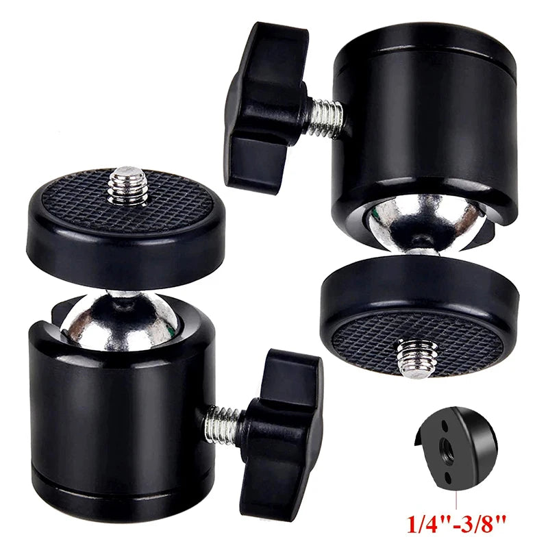 Camera Ball Head 360 Degrees Swivel Tripod Ballhead 1/4 Phone Stand Monopod Mount Adapter For DSLR Cameras Tripods Mount Adapter Zpaxo