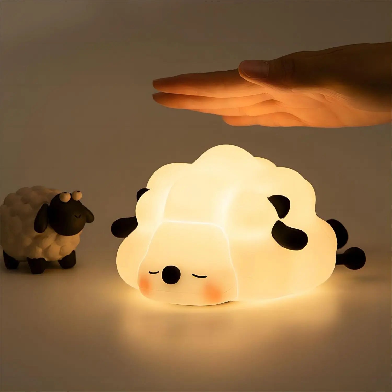 LED Night Lights Cute Sheep Panda Rabbit Silicone Lamp USB Rechargeable Timing Bedside Decor Kids Baby Nightlight Birthday Gift Zpaxo