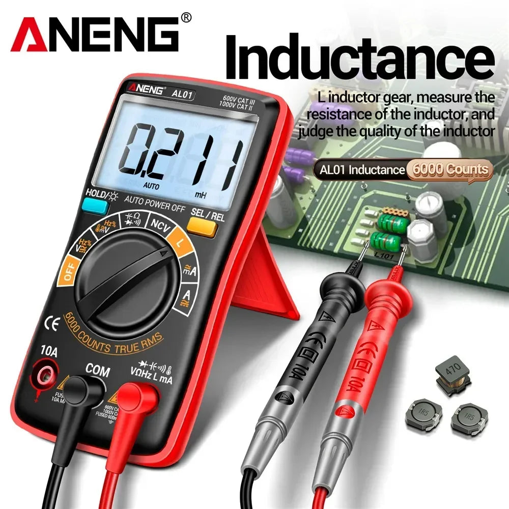 True RMS NCV Handheld 6000 Counts L Inductance Digital Multimeters