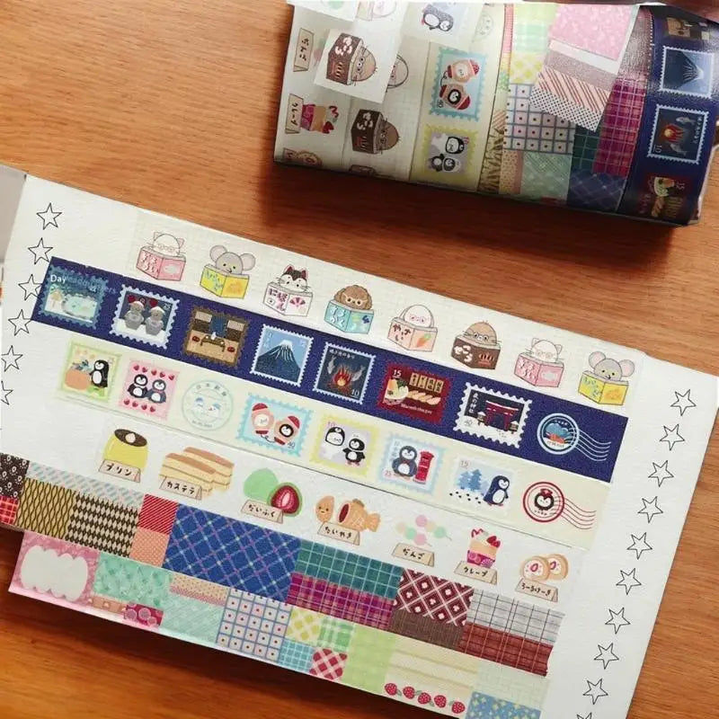 Japanese Cartoon Washi Tape Sticke INS Aesthetic Paper DIY Handbook Zpaxo