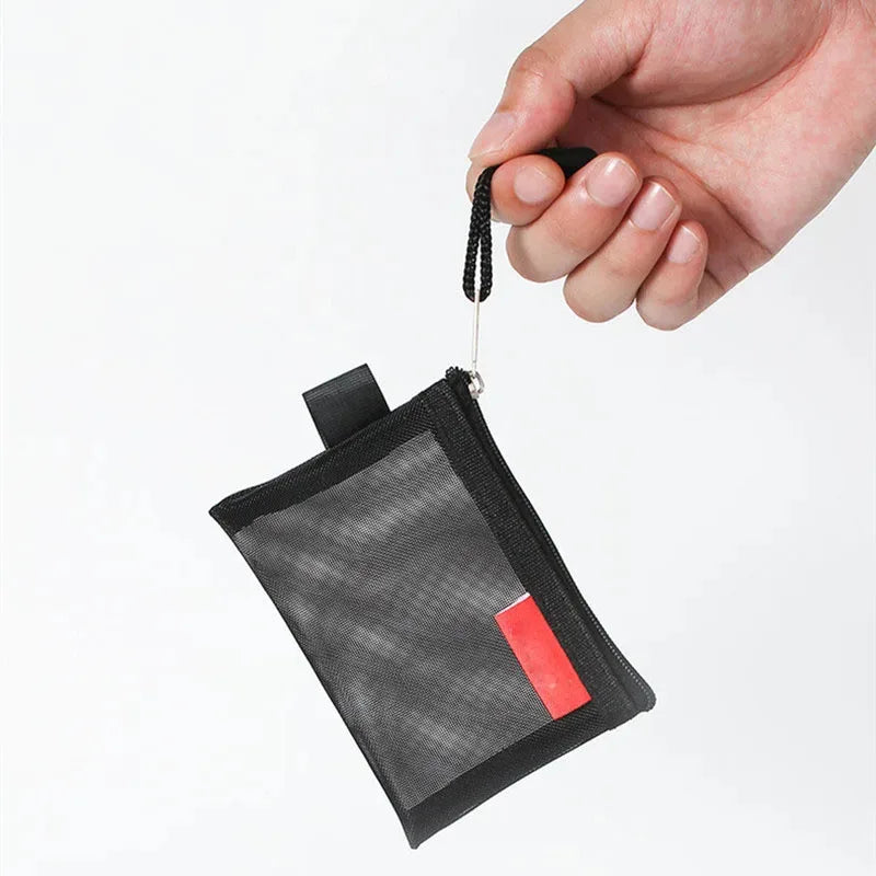 Mesh Nylon Zipper Pouch – Coin Purse & Card Holder (1-2 Pack)