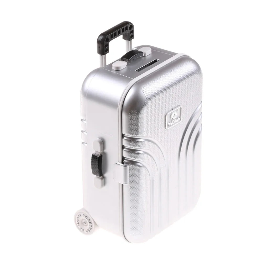 ▶1Pcs Mini Suitcase For 18 Inch American Doll & 1/3 & Newborn Baby Dolls Outdoor Travel Box Toy Accessories Zpaxo Silver