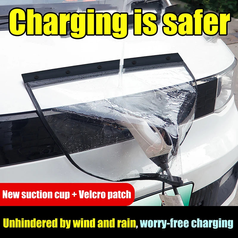 EV Charging Port Waterproof Cover – Suction Cup Rain & UV Cap