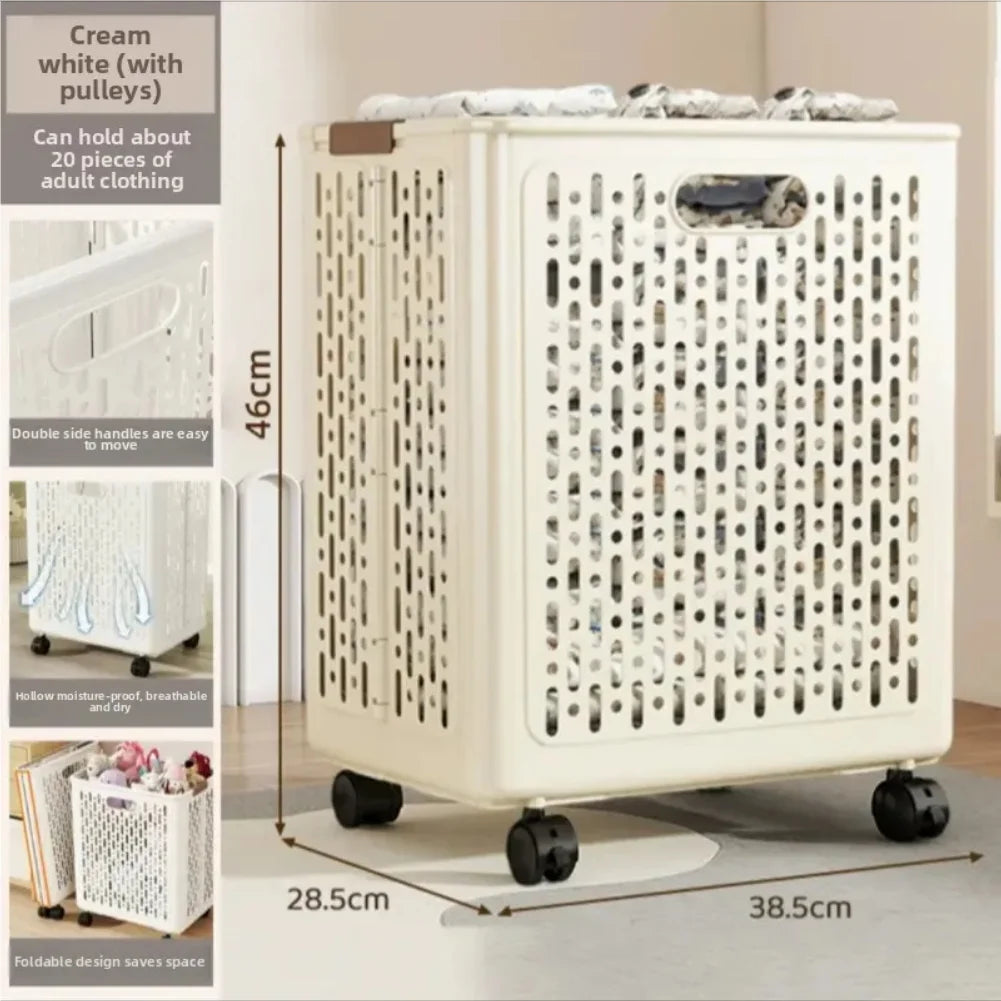 Dirty Basket Foldable Dirty Clothes Basket Dirty Clothes Storage Basket Laundry Basket Bathroom Toilet Clothes Artifact Zpaxo Dark Khaki L