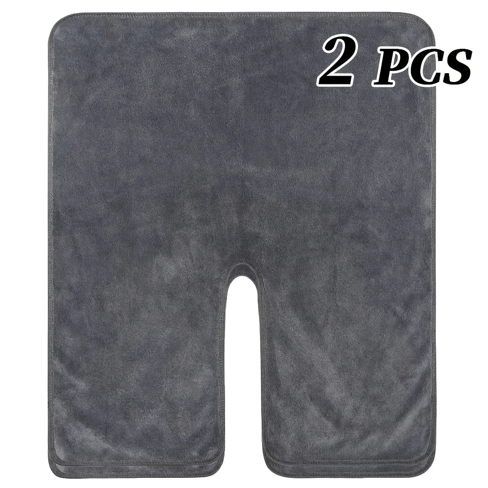 Facial Beauty Towels U-shaped Soft Lightweight Gray White Skincare Zpaxo 2pcs Grey