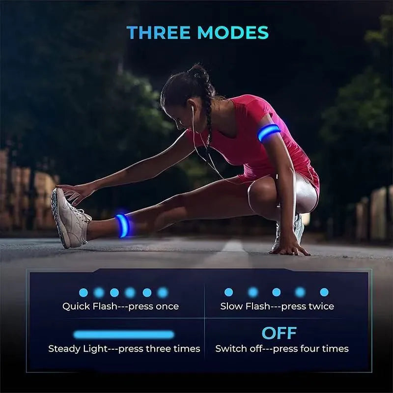 Outdoor Night Running LED Wristband Light Emitting Arm Guard Cycling