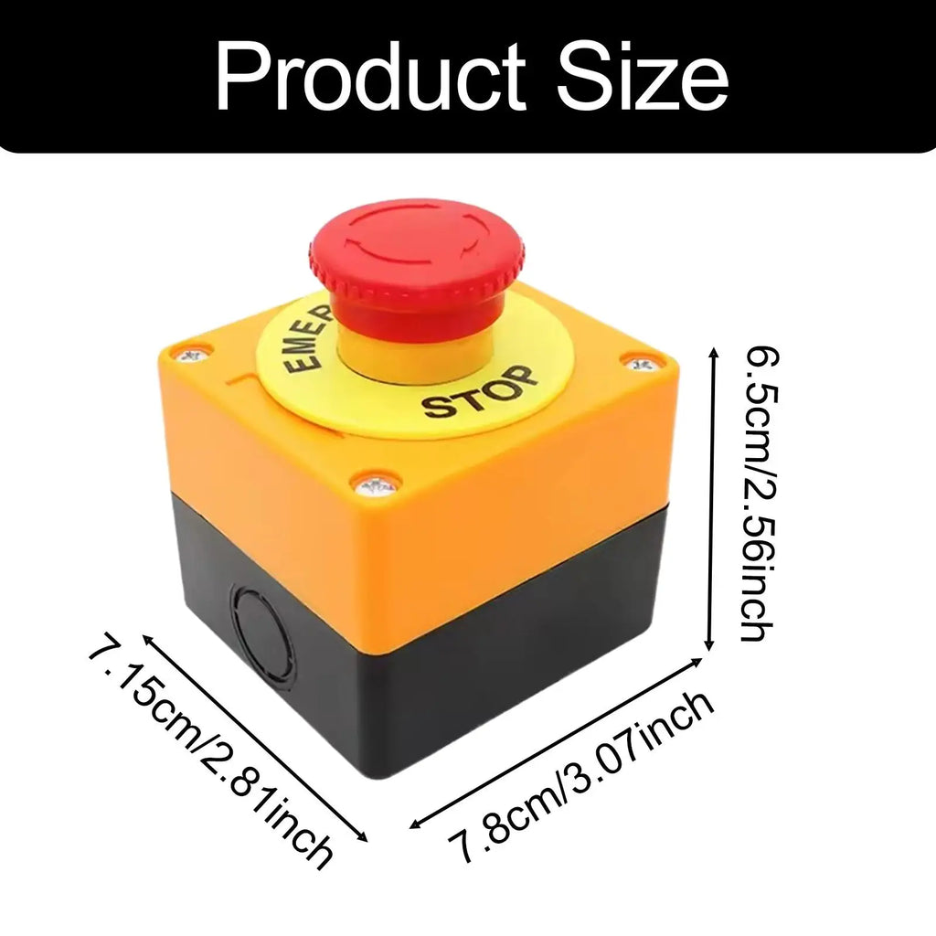 Emergency Stop Button Switch Compt Versatile cessory Sturdy Simple Installation Reple Parts Lightweight Single Hole Zpaxo