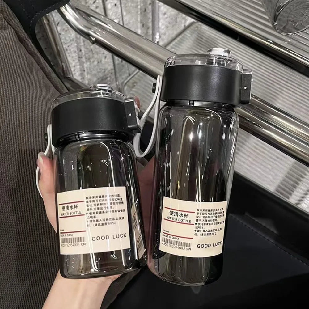 Portable Transparent Kawaii Water Bottle Sports Water Cup Plastic Handy Cup Outdoor Travel Office Essential Water Bottle ]Cup Zpaxo