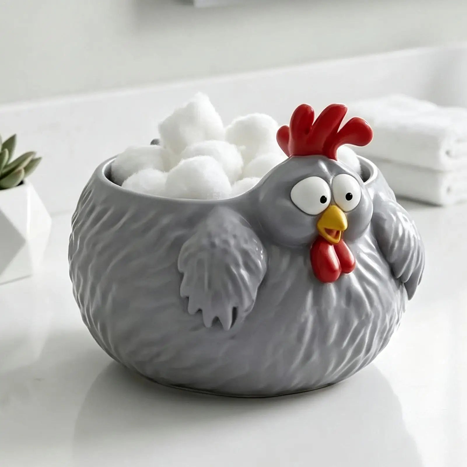 3D Printed Fun Chick Bowl Decorative Chicken Container Hen Kitchen