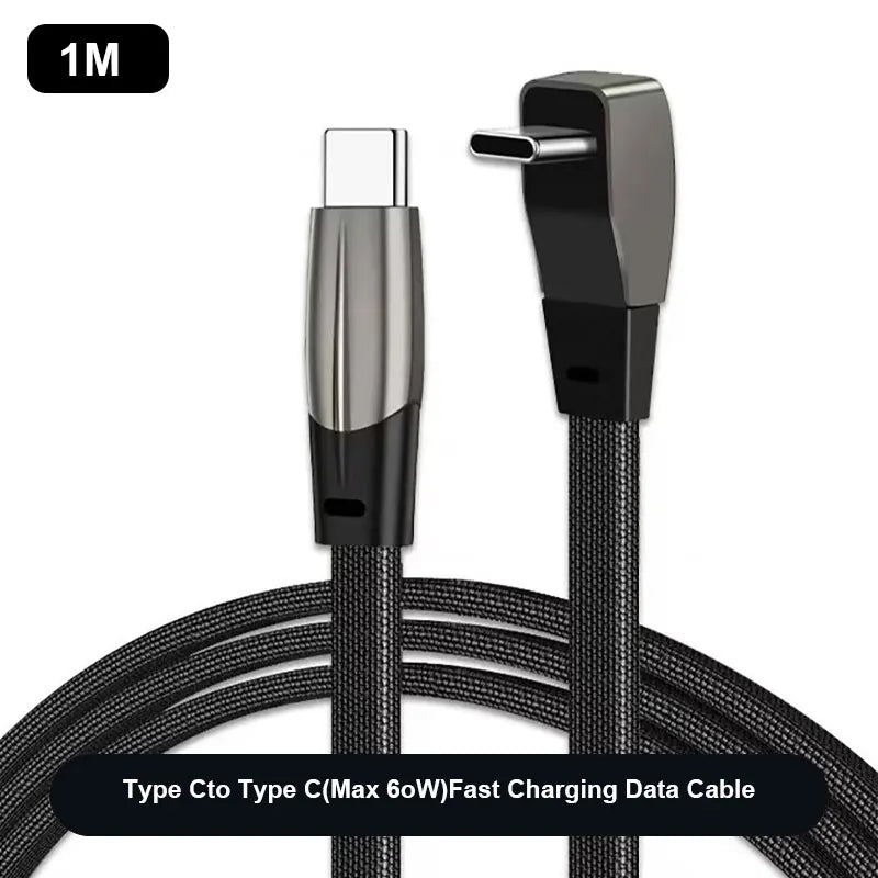 60W USB-C Elbow Fast Charging Cable for Tesla Model 3 & Y