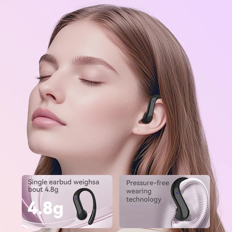 Open Bluetooth Earphones Ear Earbuds 12 Hour Playback Support