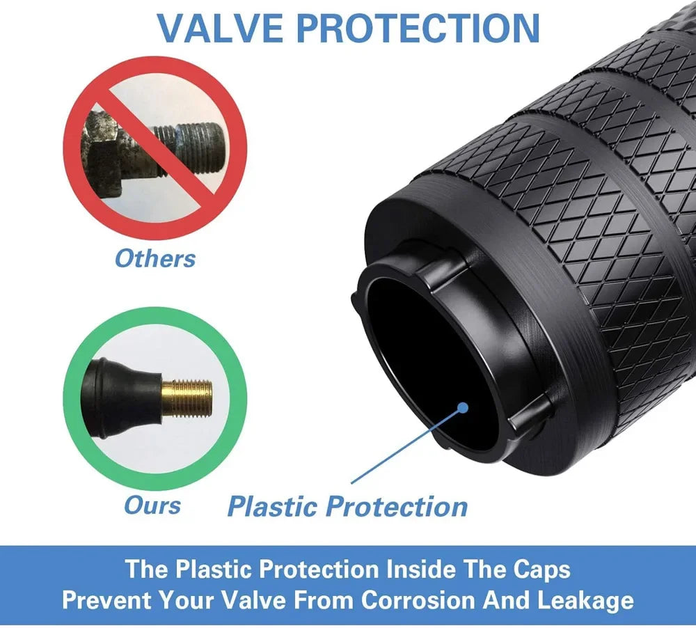 Aluminum Tire Valve Stem Caps – Cars, Trucks, Motorcycles & Bikes