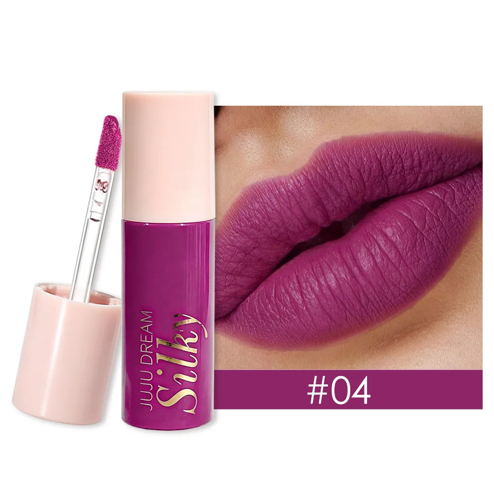 Waterproof Matte Lipstick Women Pink Nude Lip Tint Silky Velvet Zpaxo 04 100g