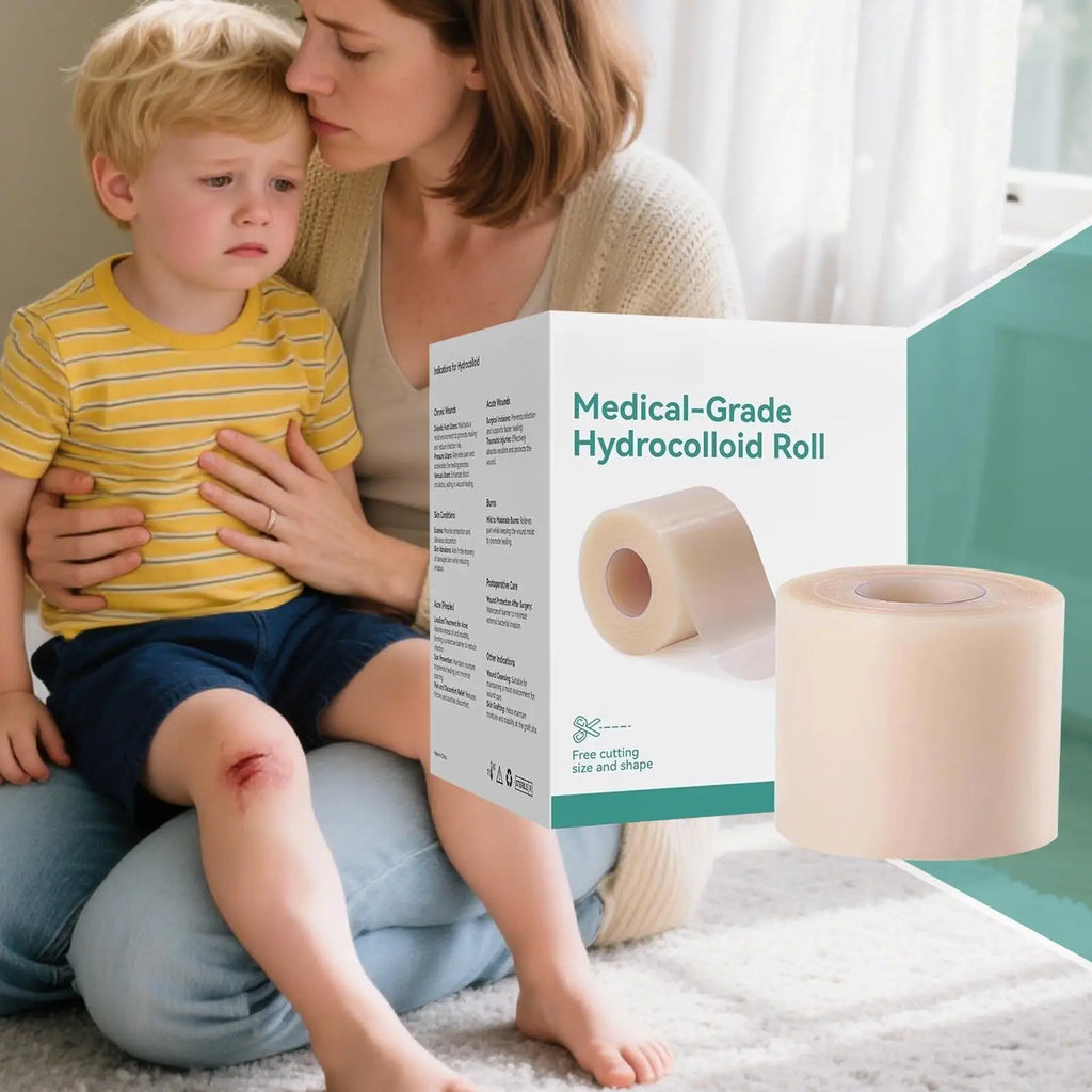 Hydrocolloid Bandages Roll 16.4ft Hydrocolloid Patch Bandages Waterproof Cuttable Pad for Daily Wear Face Body Burns Gym Zpaxo