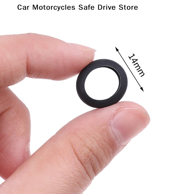 CM10pcs Flat Earphones Silicon Rubber Ring Case Flexible Black