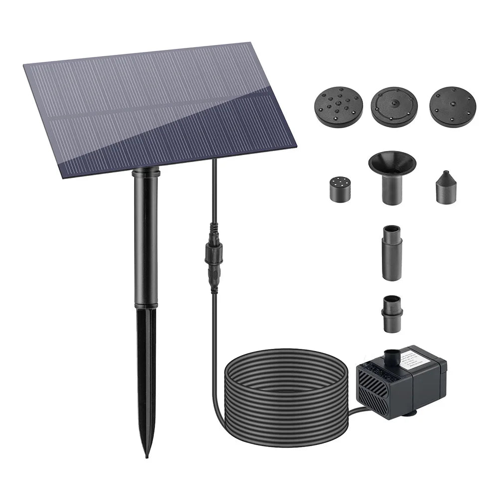 5W 5V Solar Fountain Garden Decoration Outdoor Stake H Power Panel