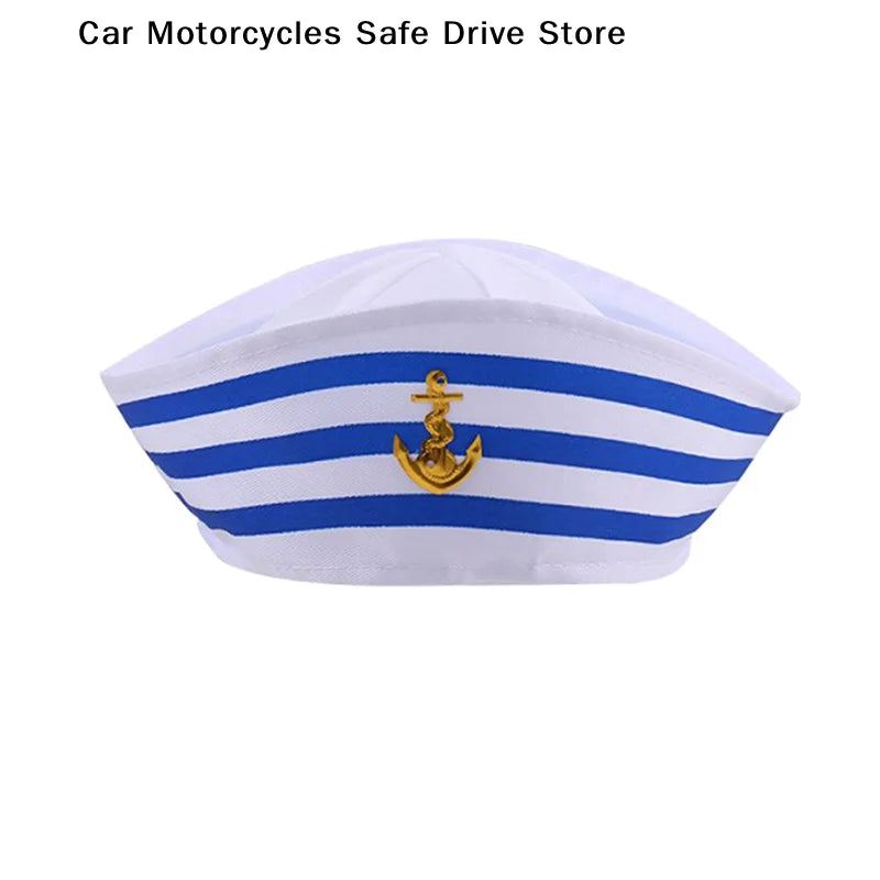 Fashion Boat Costume Yacht Captain Hat Scarf Navy Blue Sailor Ship