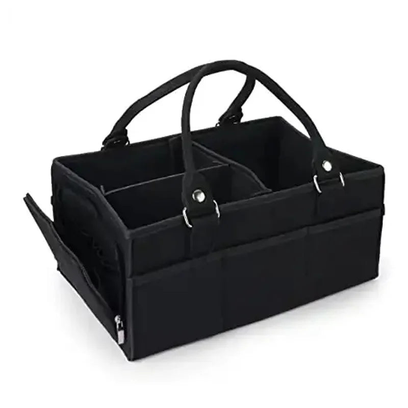 Children's Felt Diaper Storage Bag Baby Miscellaneous Toys Diapers Large Capacity Felt Diaper Bag Zpaxo black