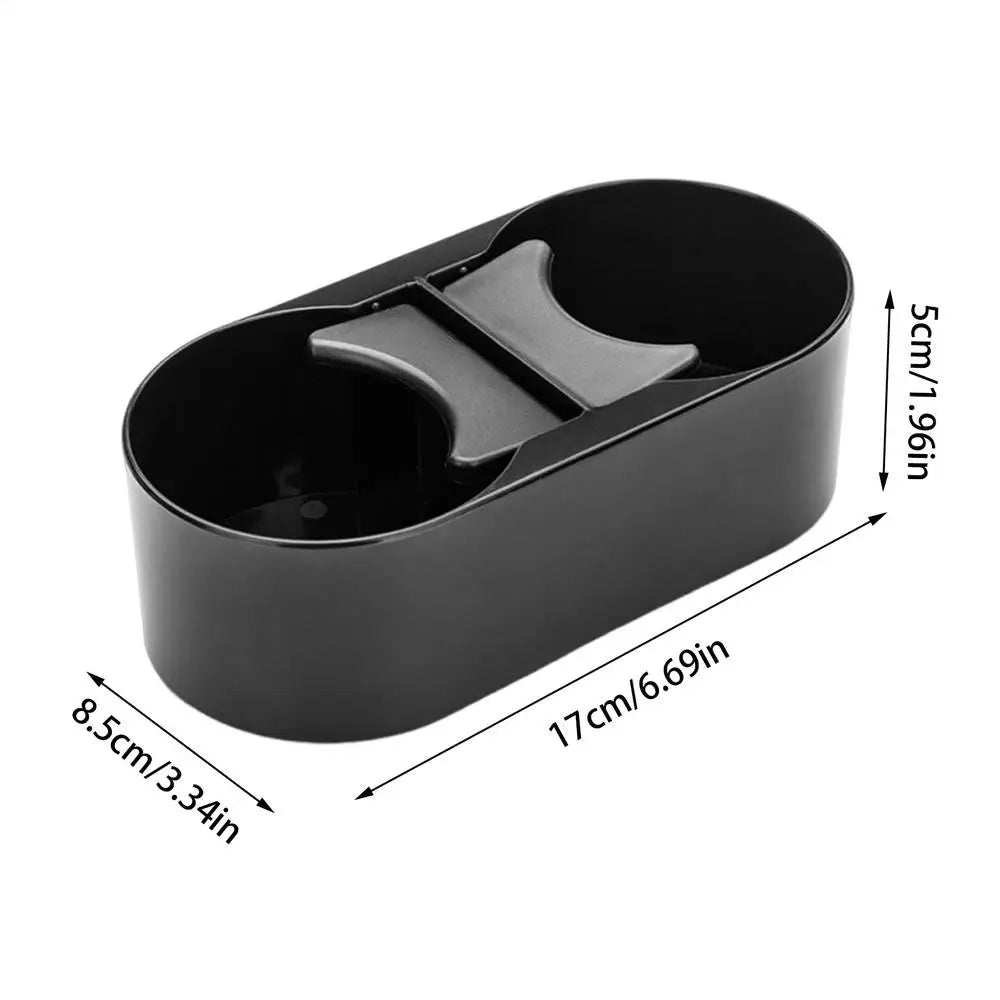 Double Car Cup Holder – Anti-Slip Beverage Bracket Organizer Car Cup Holder Zpaxo Black