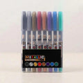 8 Metallic Paint Marker Pens Permanent Art Calligraphy Office