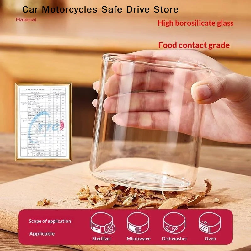 CM1Pc 240 Glass Food Storage Jar Sealed Juice Container Cereals