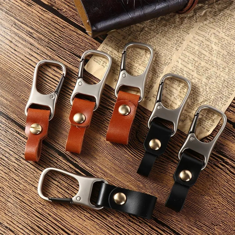Car Accessories Key Ring Bag Charms Genuine Leather Waist Buckle Car Key Holder Car Keychain Keys Organizer Leather Keychain Zpaxo