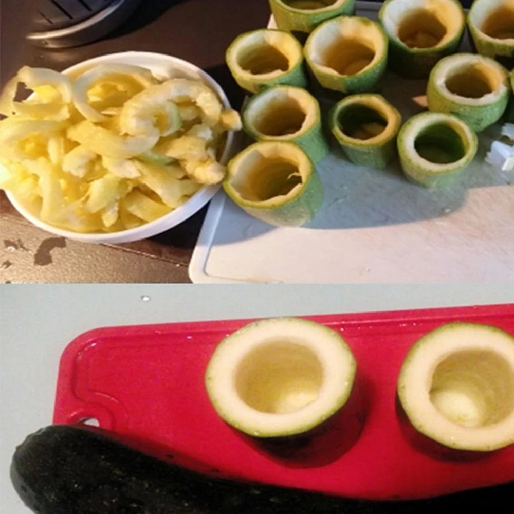 Veggie Corkscrew Carver Set Vege Drill Digging Device Corer Vegetable Spiral Cutter Spiralizer Kitchen Gadget Zpaxo