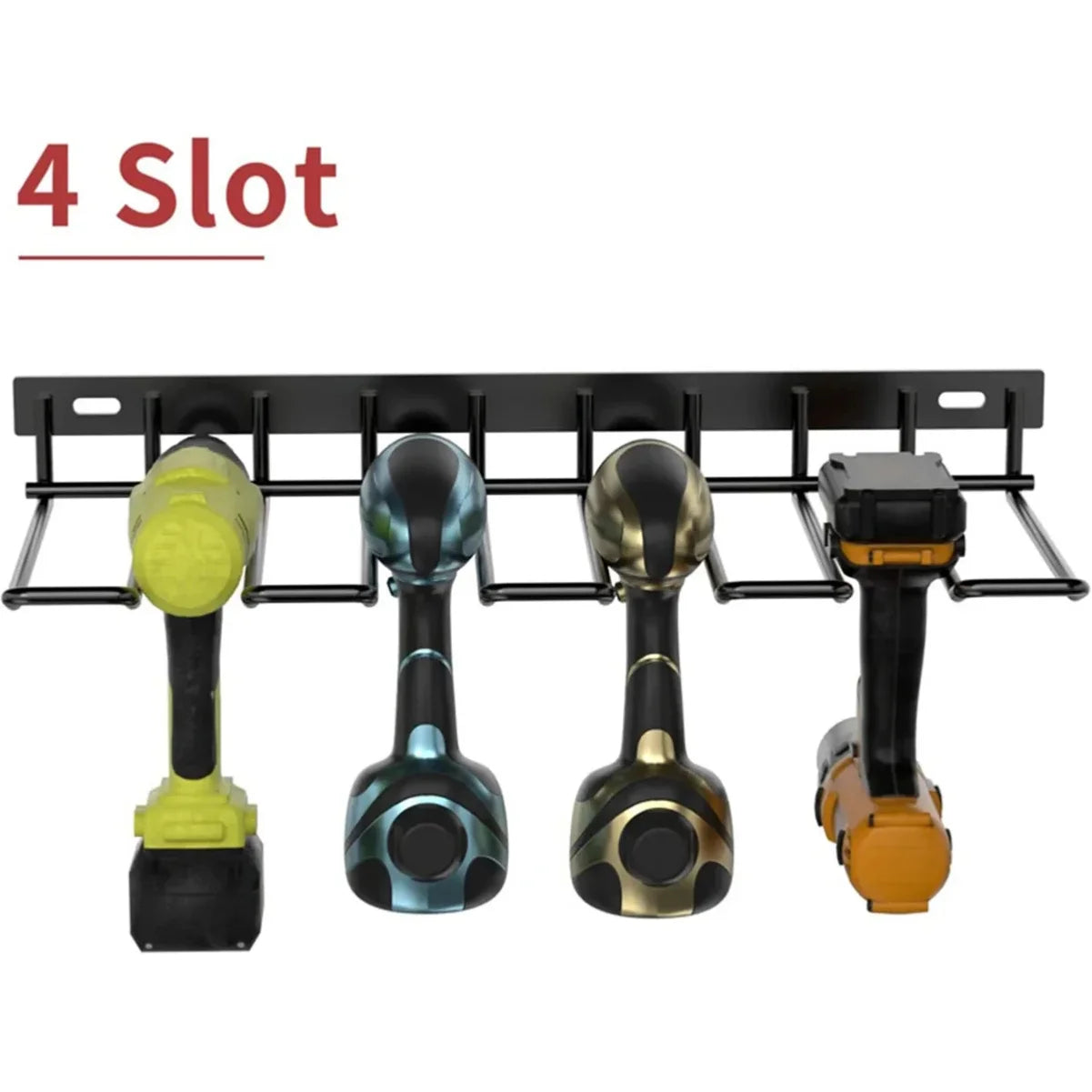 Power Tool Rack Electric Drill Holder Wall Mount Power Tool Organizer Workshop Wrench Tools Screwdriver Power Storage Shelf Home Zpaxo