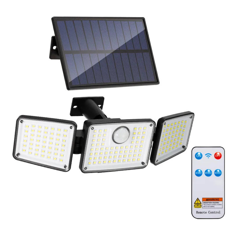 ESMARTER 164 LED Solar Outdoor Wall Light – Motion Sensor Garden
