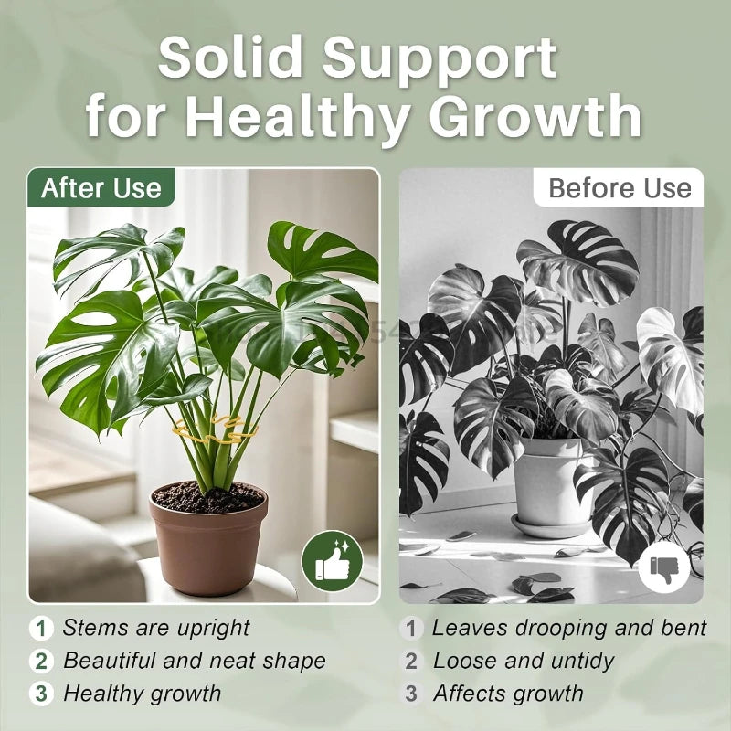 Anti-toppling Plant Stem Support No Nail Needed Multi-purpose Flower Climbing Stem Holder Vine Branch Monstera Stabilizer Zpaxo