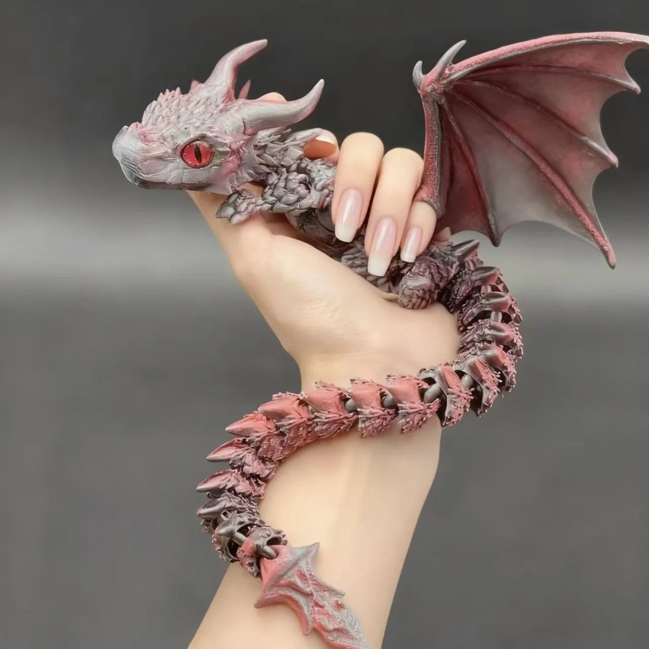 9- 3D Printing Fly Dinosaur Action Figure Mini Toys Home Desktop Zpaxo blackred 40cm15.7in