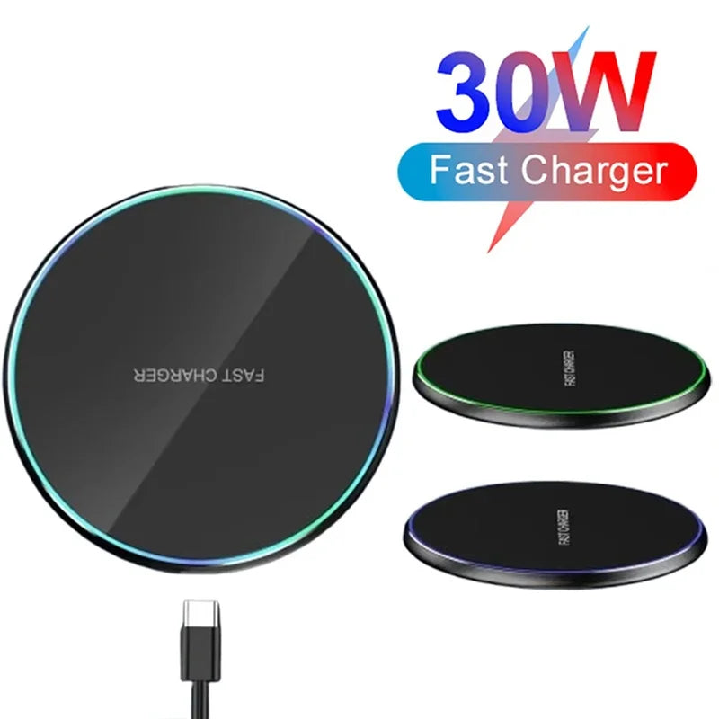 Mini LED Wireless Charger Pad Desktop Charging Iphone Samsung Xiaomi Zpaxo