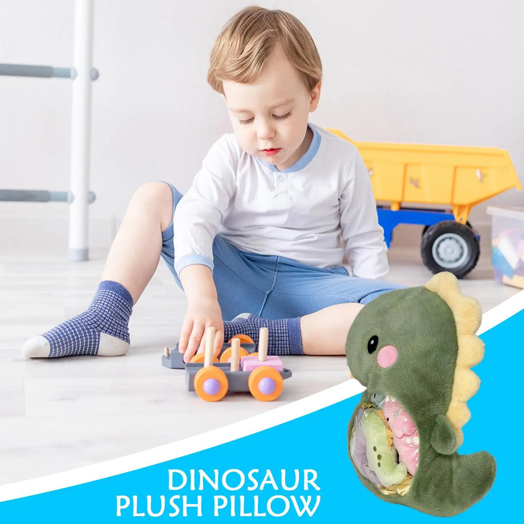 Dinosaur Plush Pillow Dinosaur Stuffed Animal Throw Pillow Doll Huggable Doll Nursery Decoration Cushion For Sofa Bed Couch Car Zpaxo