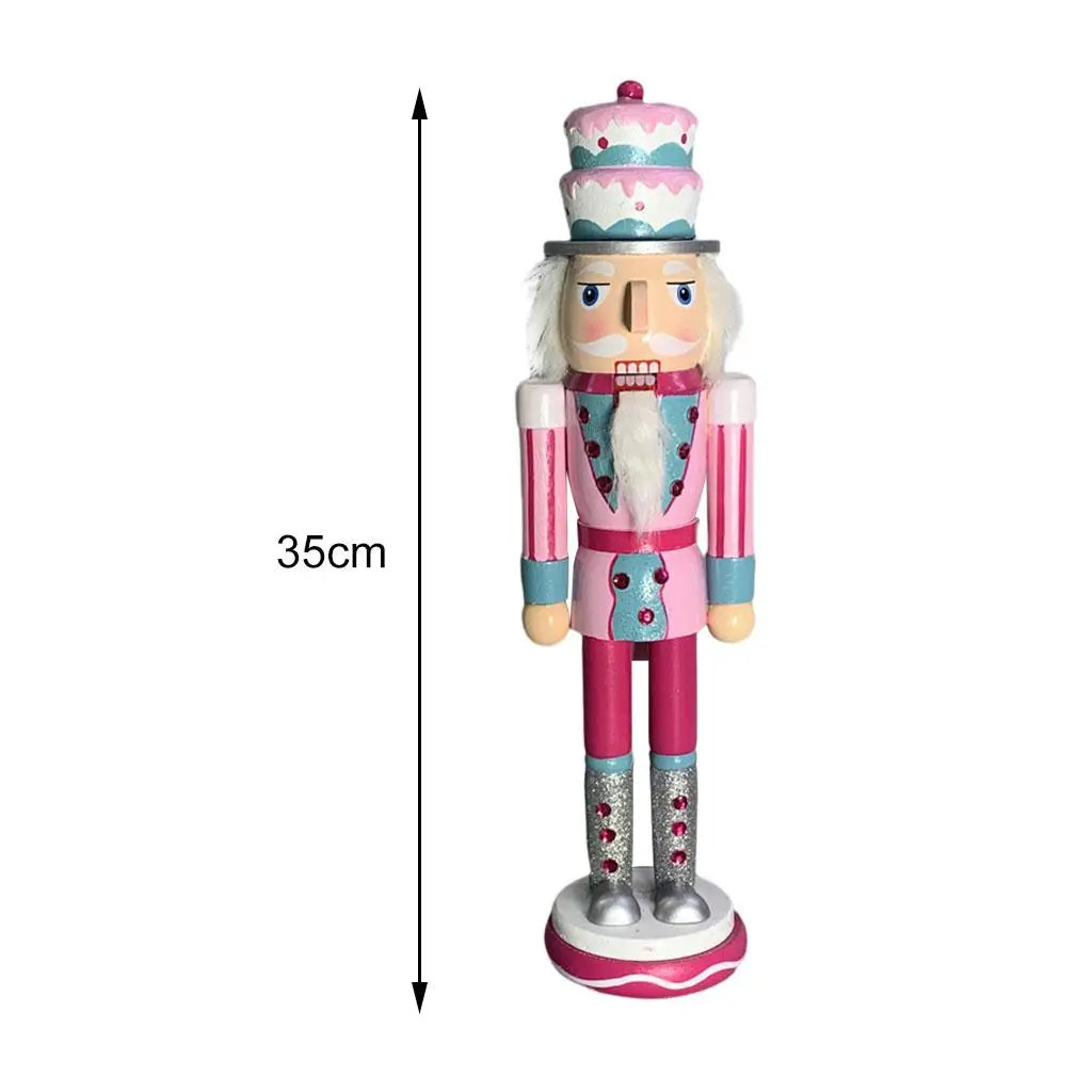 Christmas Nutcracker Soldier Doll Wooden Puppet Statue Art Crafts Zpaxo