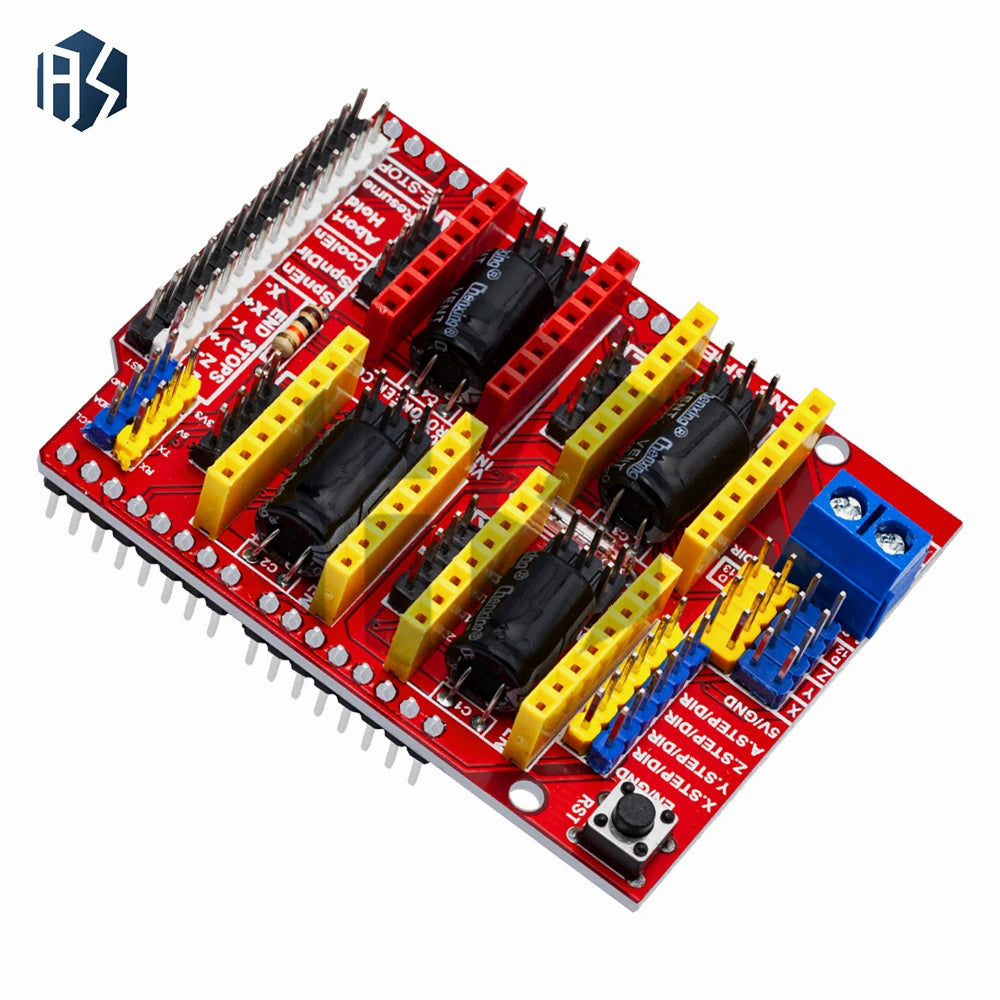 ‌CNC Shield V3 (GRBL-Compatible) for Arduino forUno – 4x A4988/DRV8825 Stepper Motor Driver Bundle for CNC Milling, 3D Printi Zpaxo