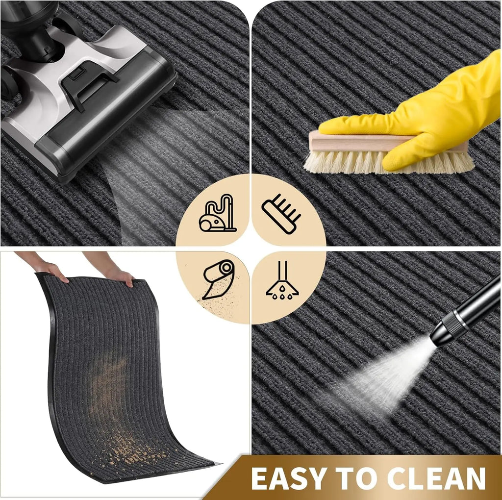 Modern Minimalist Square Floor Mat – Non-Slip & Machine Washable
