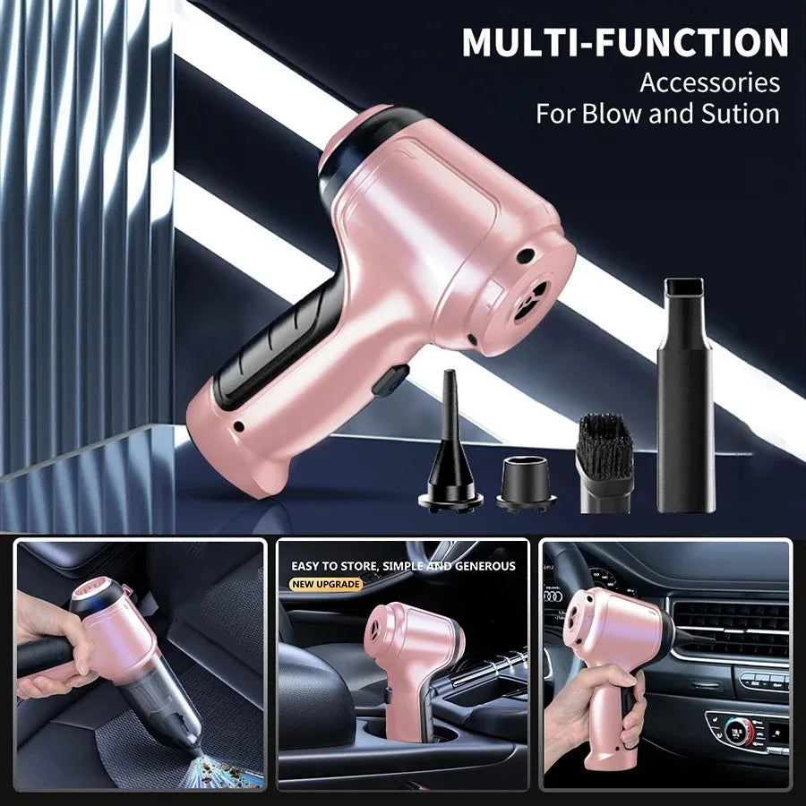 Car Vacuum Cleaner Strong Suction 95000Pa Portable Wireless Vacuum Cleaner Cleaning Machine Handheld Powerful Blower for Home Zpaxo