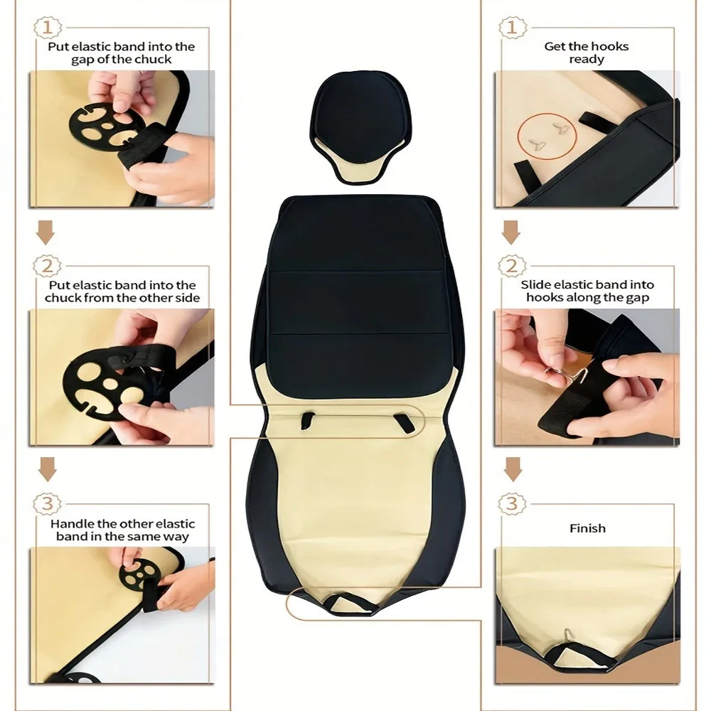 1/2PCS Universal PU Leather Set Car Seat Covers Full Surround Protection Easy Installation & Maintenance Front Car Seat Covers Zpaxo