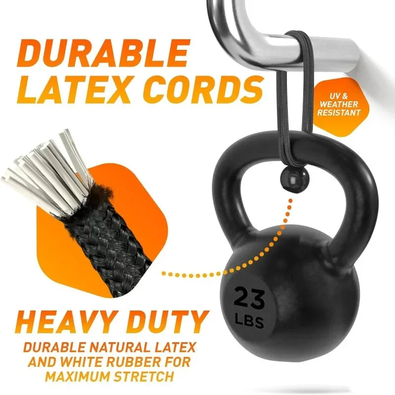 Outdoor Elastic Ball Rope Bungee Cords Portable Tent Fixing Tarpaulin Awning Canopy Heavy Duty Tarp Tie Down for Shelter Cargo Zpaxo