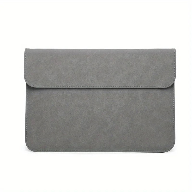 Portable Scratch Resistant Laptop Sleeve PU Leather Waterproof Tablet Zpaxo Dark Gray 13-14Inch
