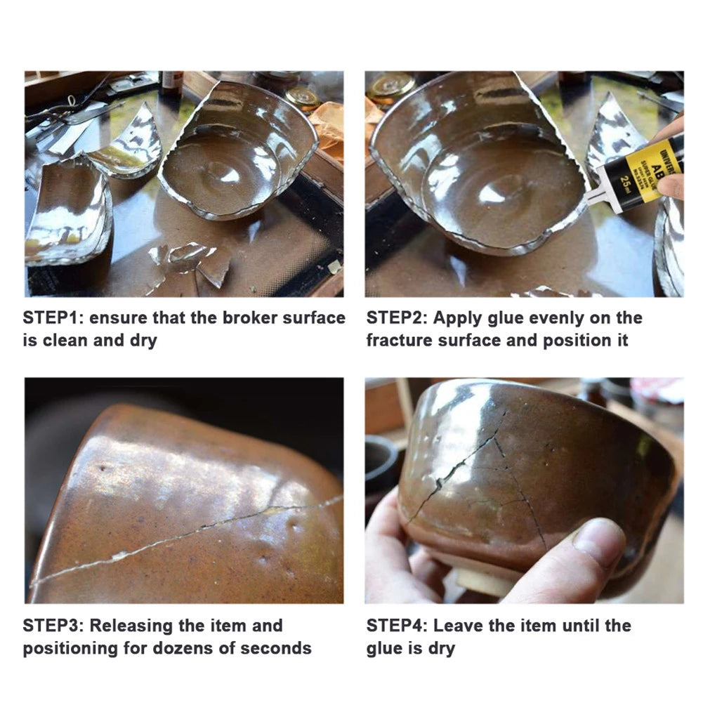 1- 4 Epoxy Resin AB Glue Waterproof Instant Fast Adhesive Repair