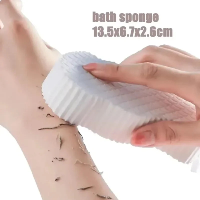 Body Shower Foot Scrubber Brush Wash The Body Cleanser Silicone Sponge Bath Massage Mat Back Brush Wall Mounted with Suction Cup Zpaxo white sponge